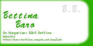bettina baro business card